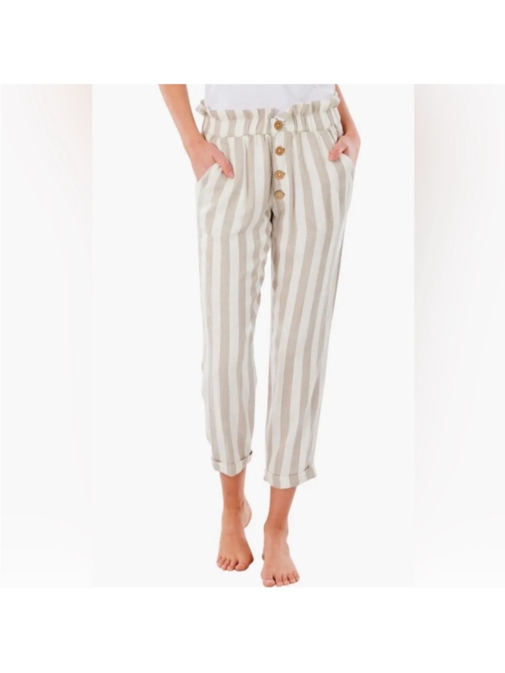 Rip Curl Ashore Stripe Ankle Linen Pants